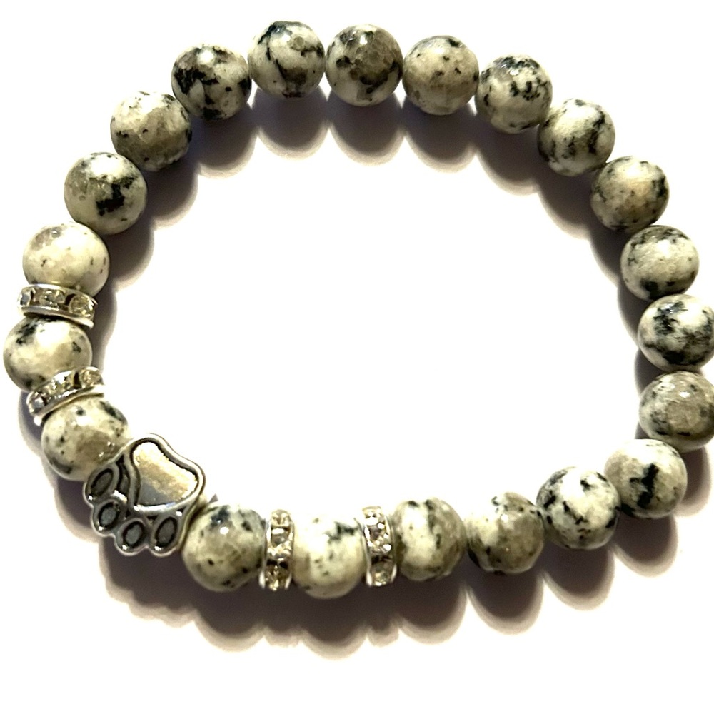 SALE 4 For $20.00 Puppy Paw Beaded Stretch Bracelet NEW